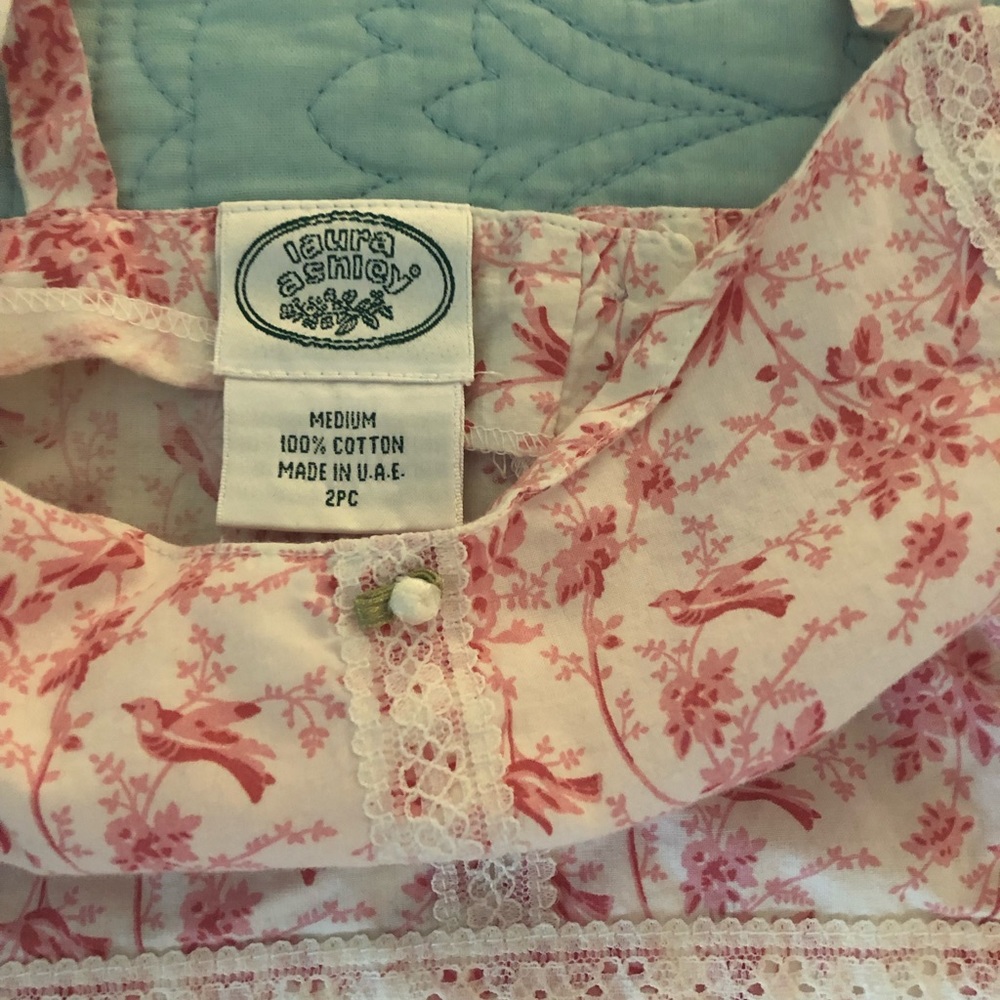 Two piece Laura Ashley Floral summer pajamas.